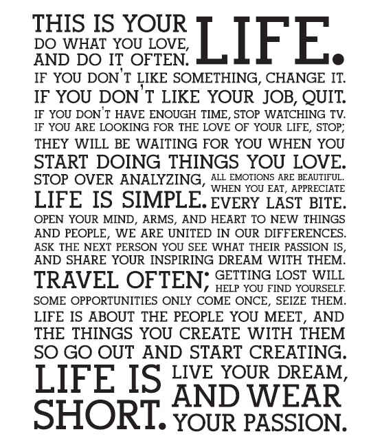 Live your Life to the fullest